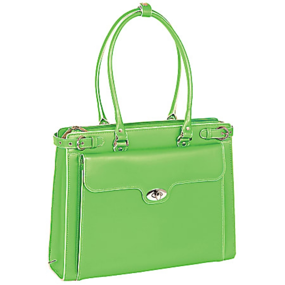 McKlein USA Winnetka Tote Briefcase Computer Bag Green
